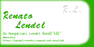 renato lendel business card